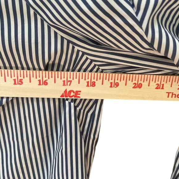 7 For All Mankind Striped Ruffle Long Sleeve Blouse Coastal Hamptons Small 7FAM - Picture 7 of 11